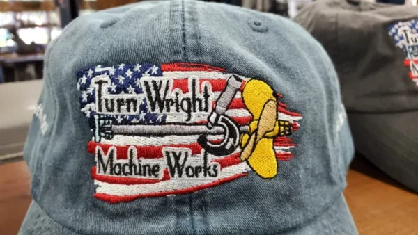 A close up of the back of a hat